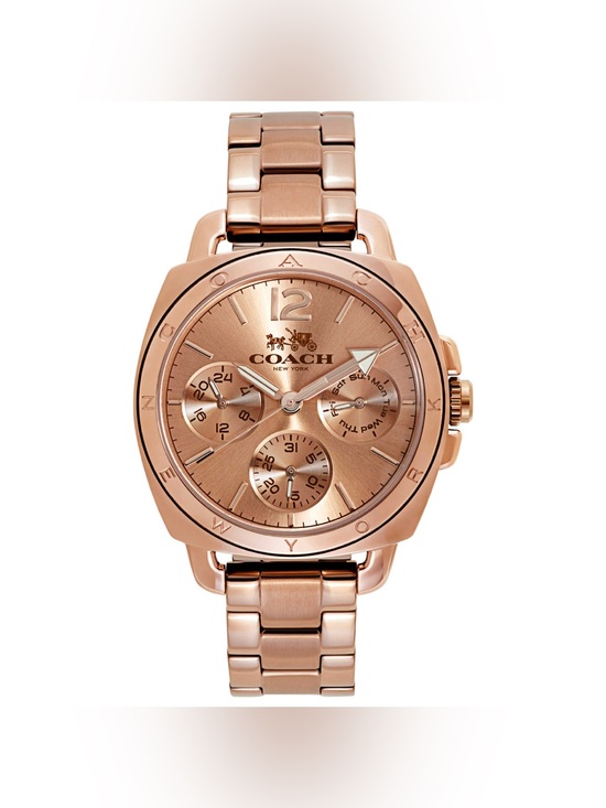 Coach Accessories - COACH Boyfriend Rose Gold Stainless Steel Chronograph Watch